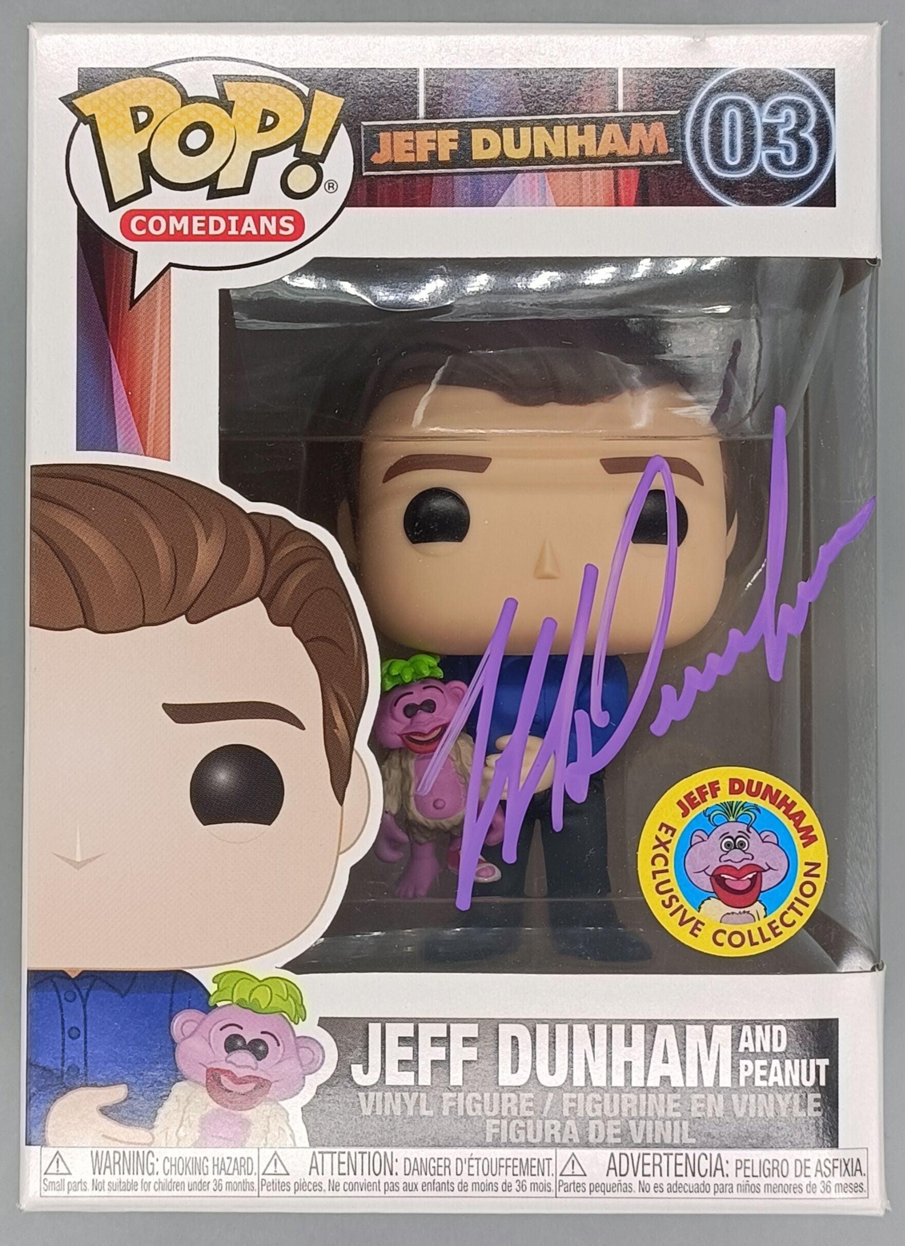 03 Jeff Dunham (and Peanut) Comedians - Autographed no COA Funko POP