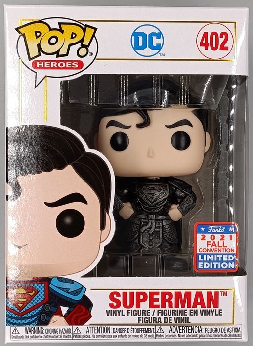 402 Superman (Black) Metallic - DC - 2021 Con Limited Edition Funko POP Funko