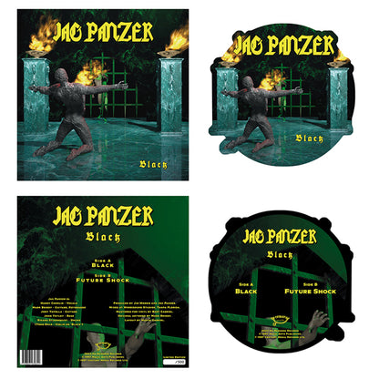 Jag Panzer - Black (Shaped Pic Disc) - MetalVinyl 12" Picture Disc