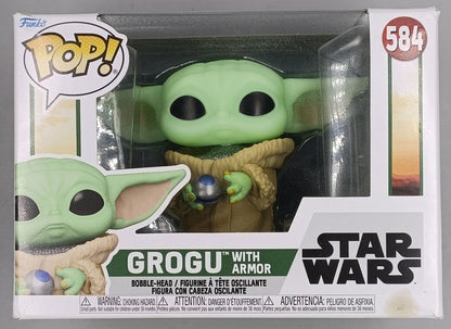 584 Grogu (with Armor) Star Wars - Book of Boba Fett Funko POP - Box Damaged Funko