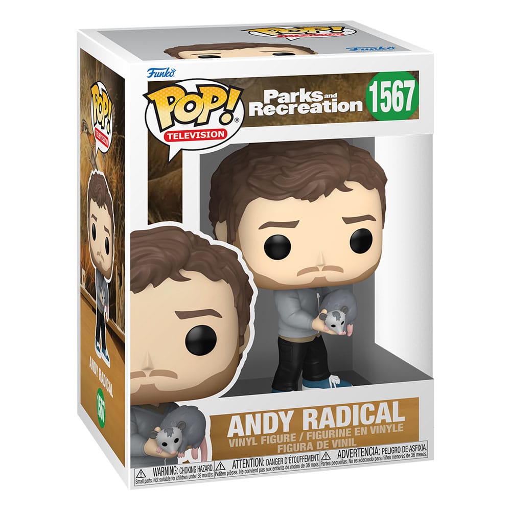 1567 Andy Radical - Parks and Recreation 15th Anniversary Funko POP - Brand New