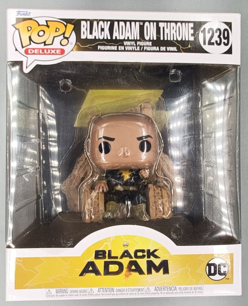 1239 Black Adam on Throne - Deluxe Movies Black Adam Funko POP - Box Damaged Funko