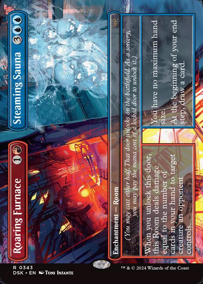 343 - Roaring Furnace // Steaming Sauna - Duskmourn: House of Horror - Normal - Magic: The Gathering Card
