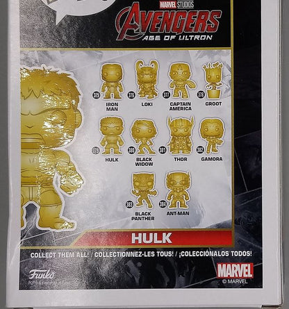 379 Hulk (Gold) - Chrome - Marvel 10 Years - Box Damaged Funko POP