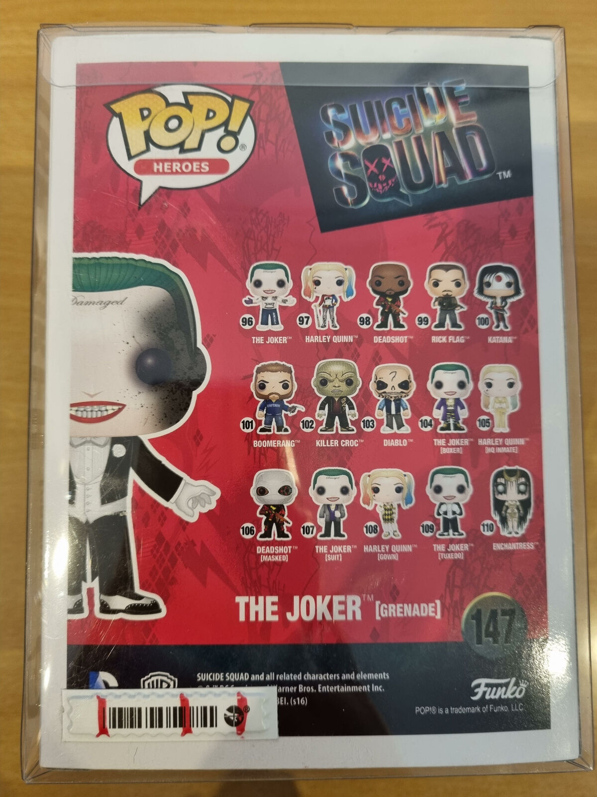 147 The Joker (Grenade) - Suicide Squad - 2016 Con Funko POP
