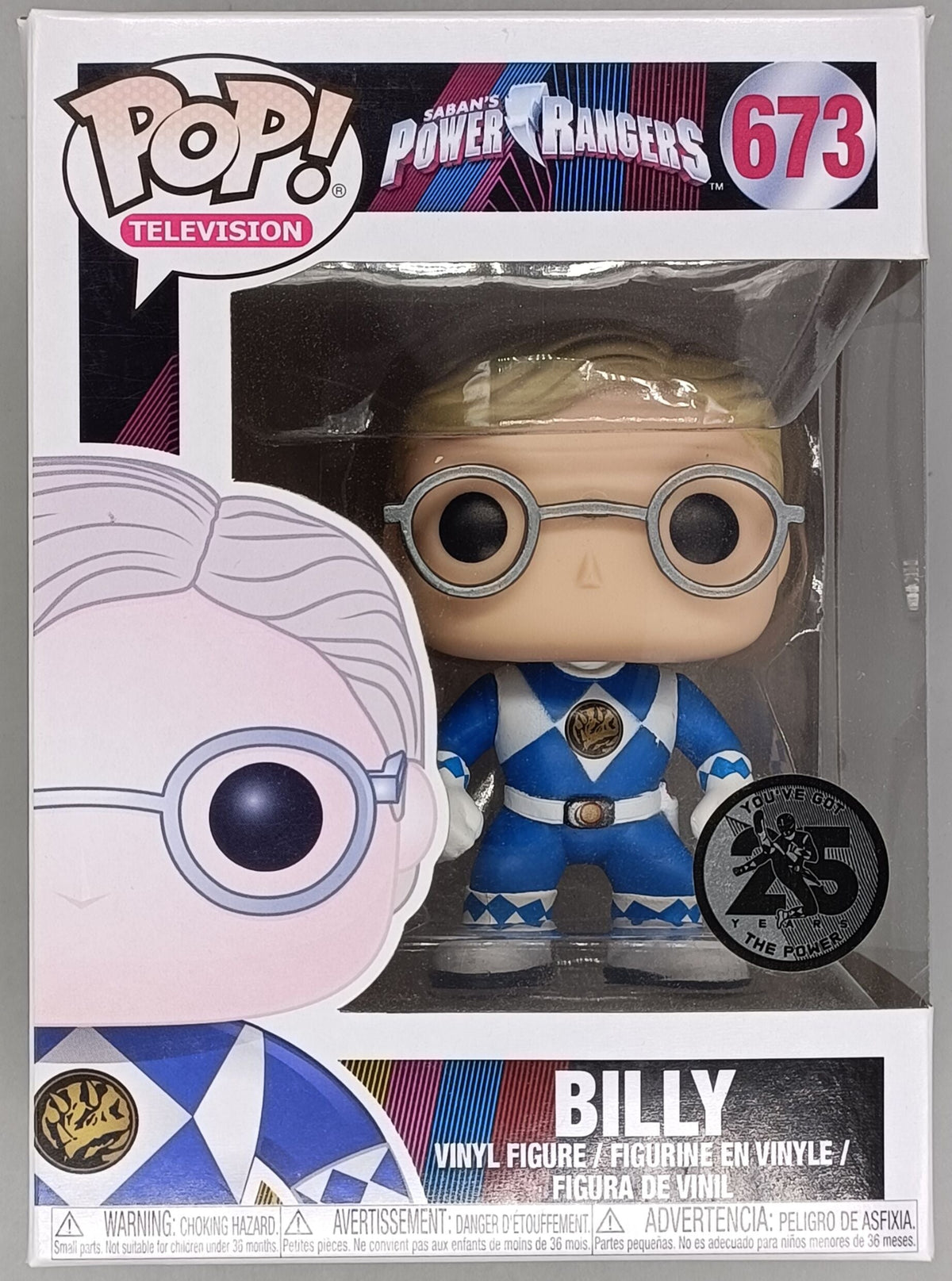 673 Billy (Blue Ranger) No Helmet - Power Rangers - Funko POP - Box Damaged Funko