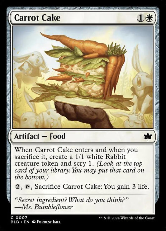 7 - Carrot Cake - Bloomburrow - Foil - Magic: The Gathering Card