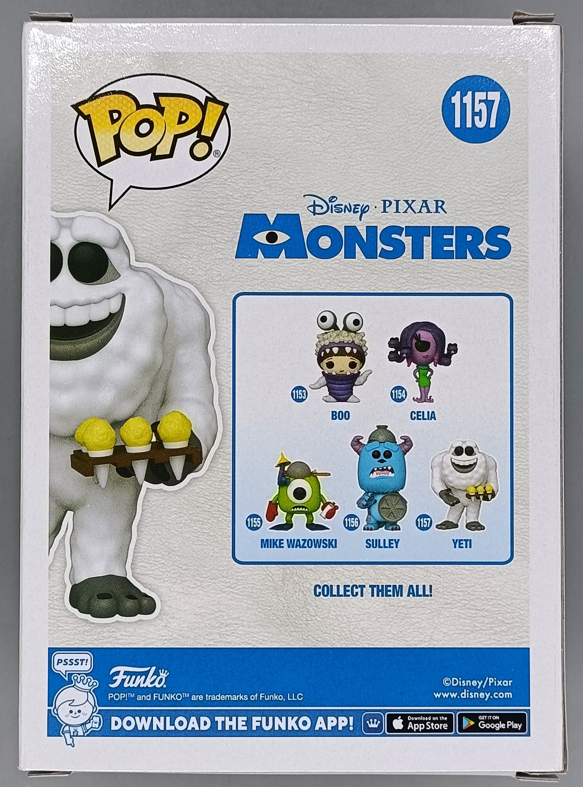 1157 Yeti Scented - Disney Monsters Inc Funko POP