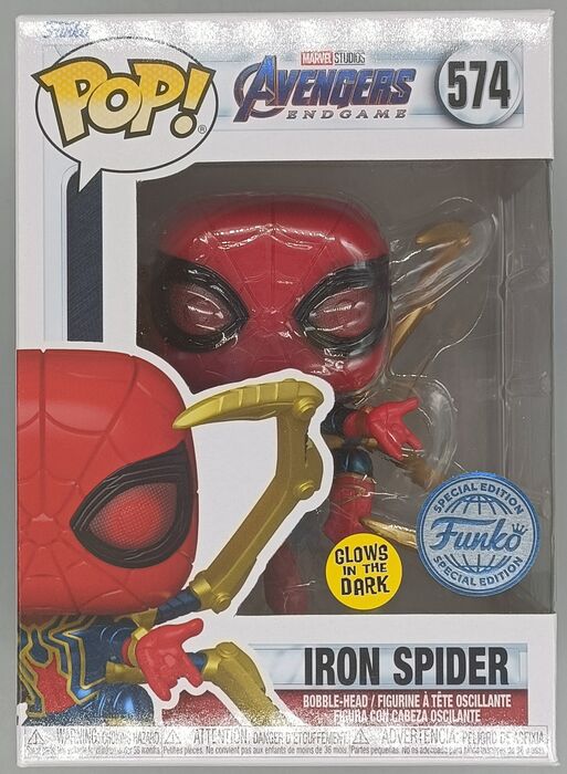 574 Iron Spider (w/ Gauntlet) Glow Marvel Avengers Endgame Funko POP