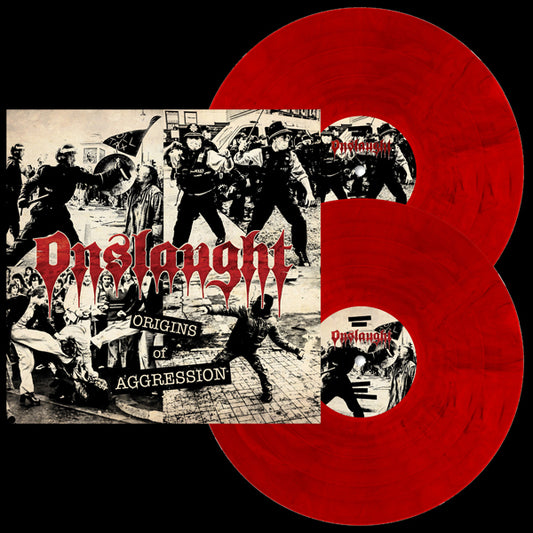 Onslaught - Origins Of Aggression (Phd Exclusive Sanity Red-Black Marbled + Autograph Card) - Metal - DLP