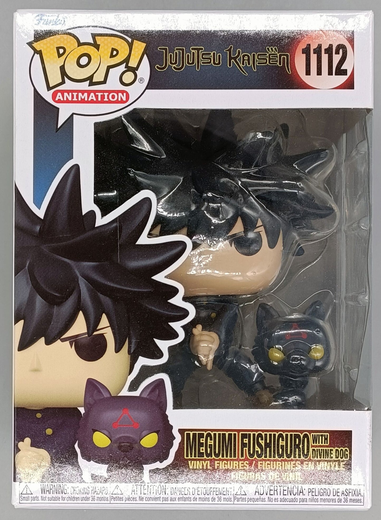 1112 Megumi Fushiguro (w/ Dog) - Jujutsu Kaise Funko POP Box Damaged
