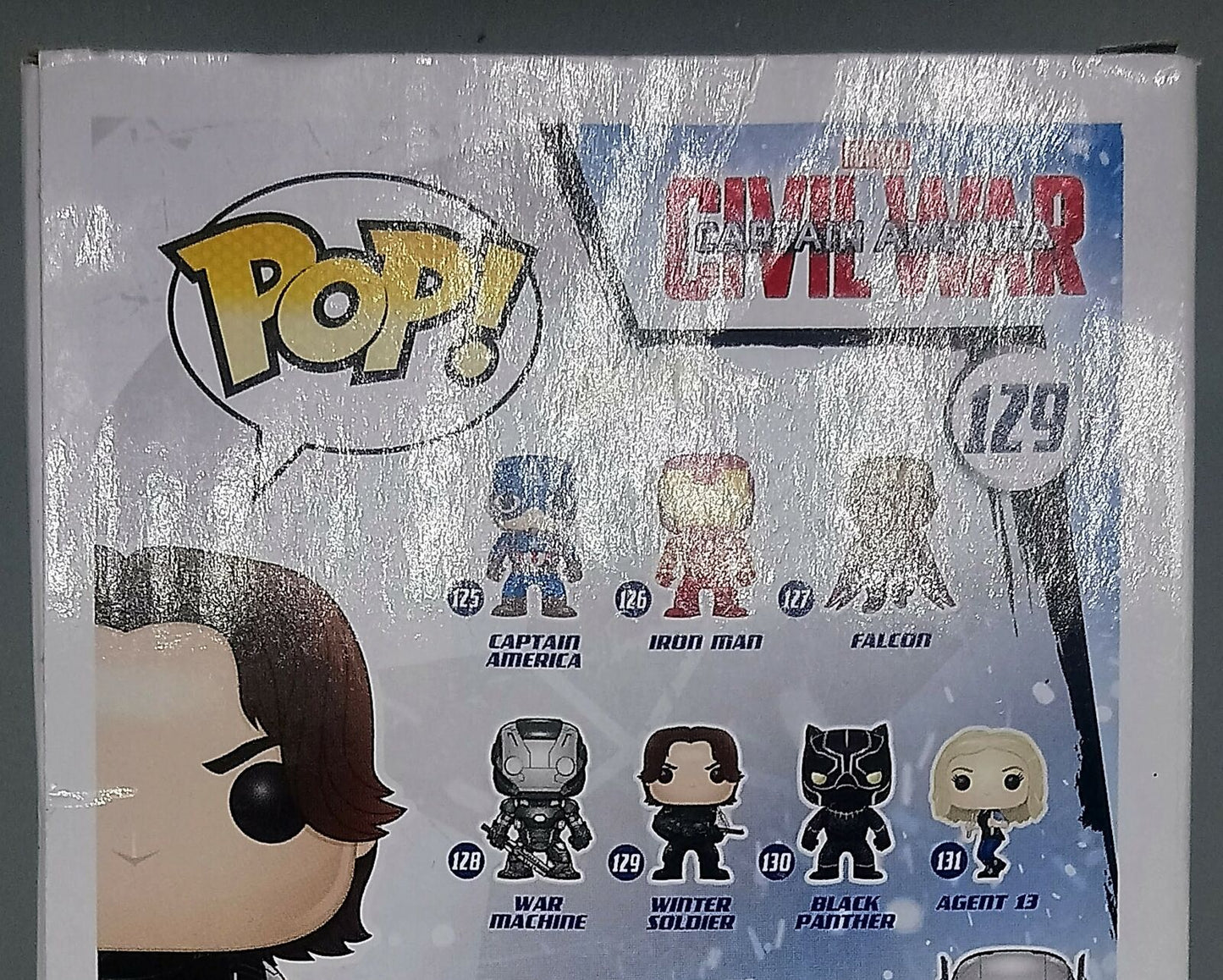 129 Winter Soldier Marvel Captain America Civil War Box Damaged Funko POP