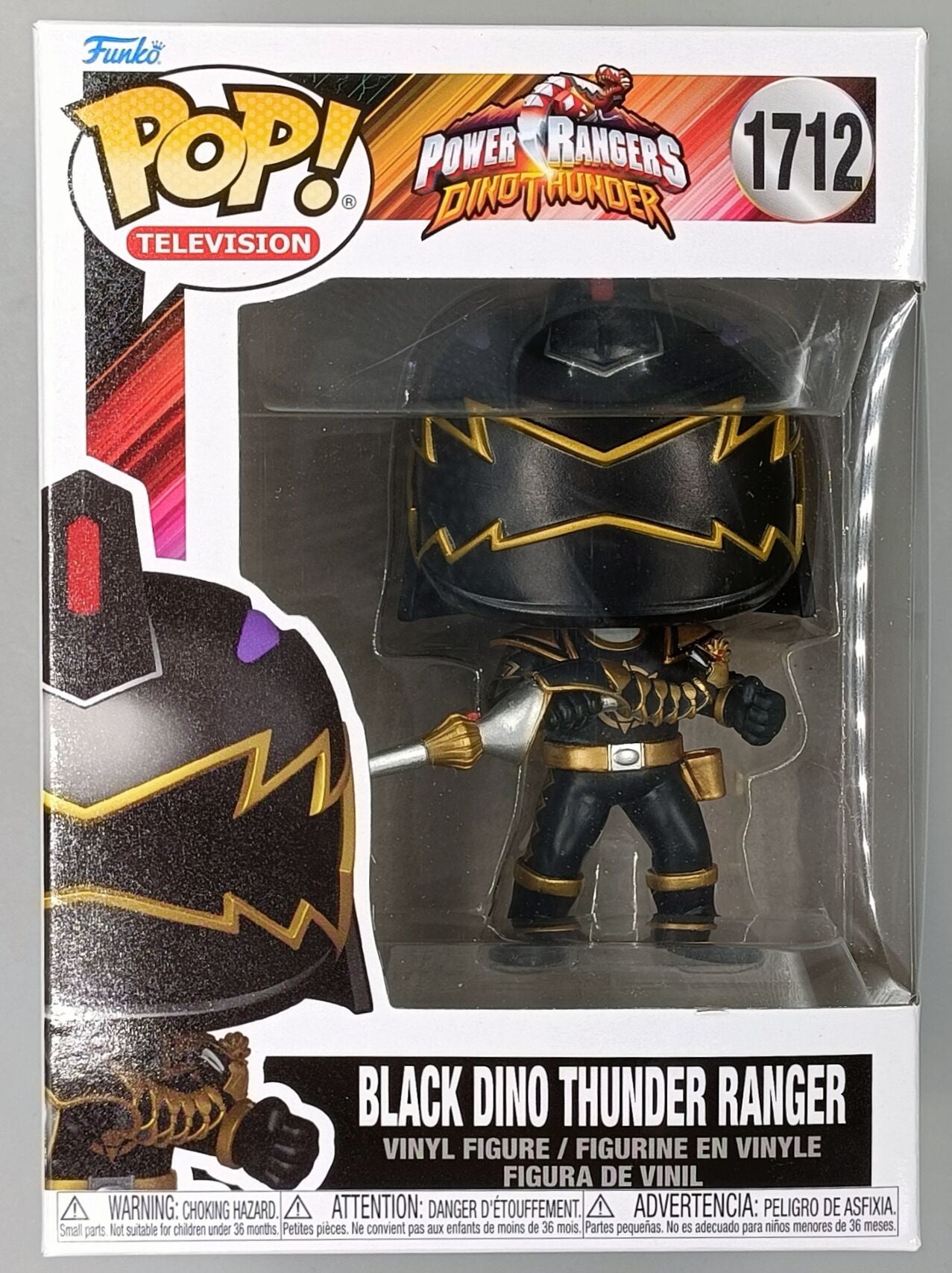 #1712 Black Dino Thunder Ranger - The Power Rangers: Dino Th Funko POP [New]