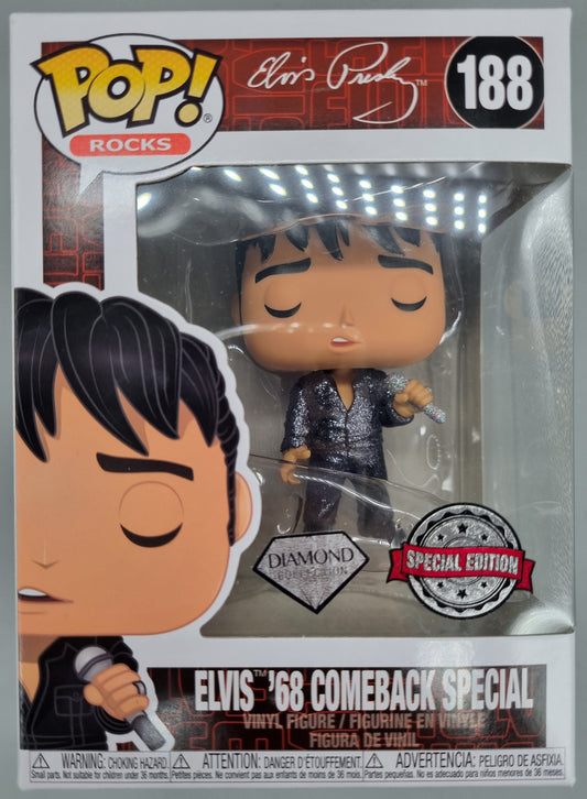 188 Elvis ('68 Comeback Special) - Diamond - Rocks Funko POP [New]