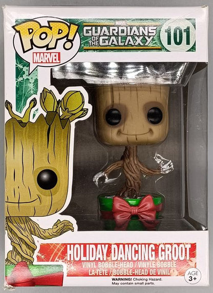101 Holiday Dancing Groot  Marvel Guardians Of The Galaxy Box Damaged Funko POP