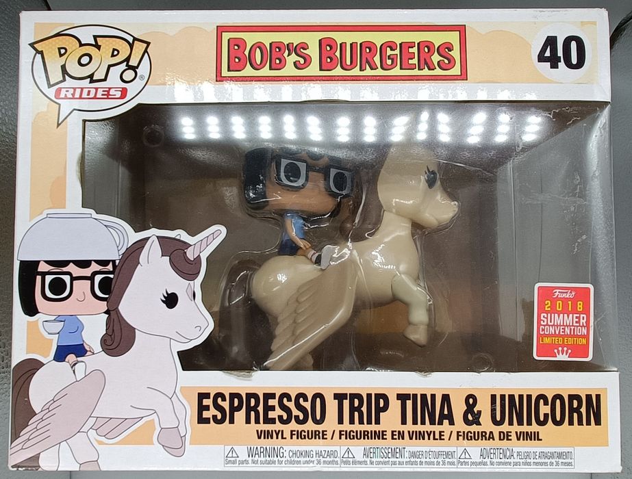 40 Espresso Trip Tina & Unicorn - Rides - Bob's Burgers - Box Damaged Funko POP