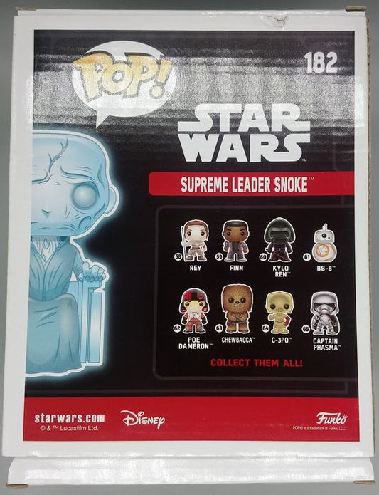182 Supreme Leader Snoke (Holographic) 6 Inch Glow Damaged Box Funko POP
