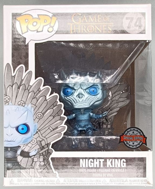 74 Night King (Iron Throne) Deluxe Metallic Game of Box Damaged Funko POP