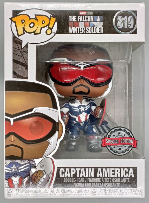 819 Captain America (Wings) Marvel Falcon & Winter Soldier Box Damaged Funko POP Funko