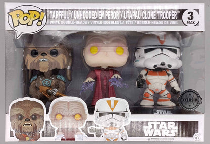 [3 Pack] Tarfful/Emperor/Utapau Clone Trooper - Star Wars - Funko POP - Box Damaged