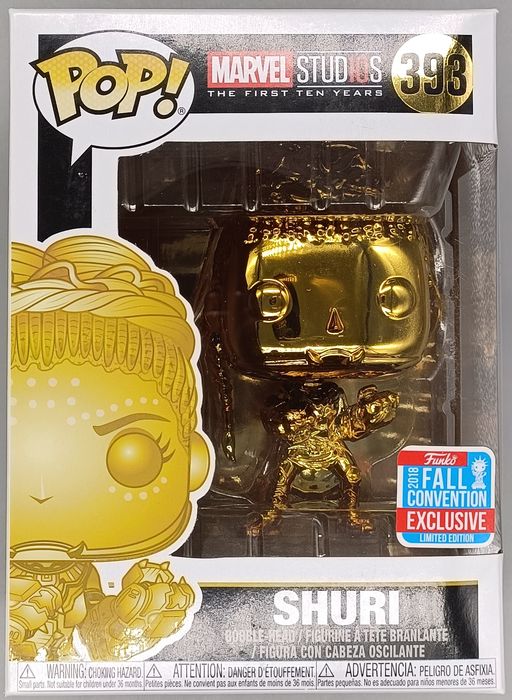 393 Shuri (Gold) Chrome - Marvel Studios 10 Years 2018 Con Funko POP