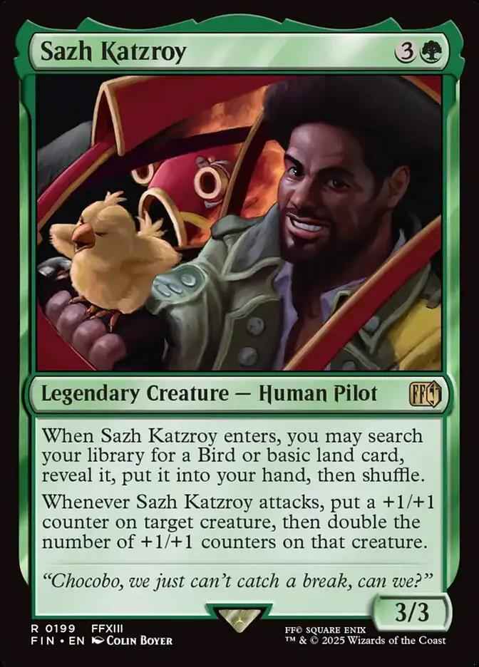 199 - Sazh Katzroy - Final Fantasy - Normal - Magic: The Gathering Card