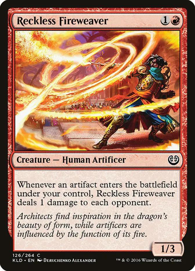 126 - Reckless Fireweaver - Kaladesh - Normal - Magic: The Gathering Card