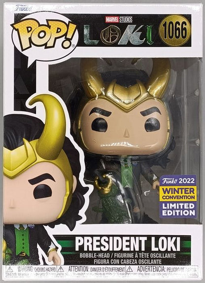 1066 President Loki (w/ Alligator Loki) Marvel Loki 2022 Con Funko POP - FanofThings.co.uk