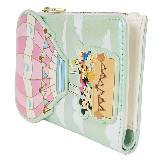 Disney by Loungefly Wallet Mickey & Friends Hot Air Balloon NEW