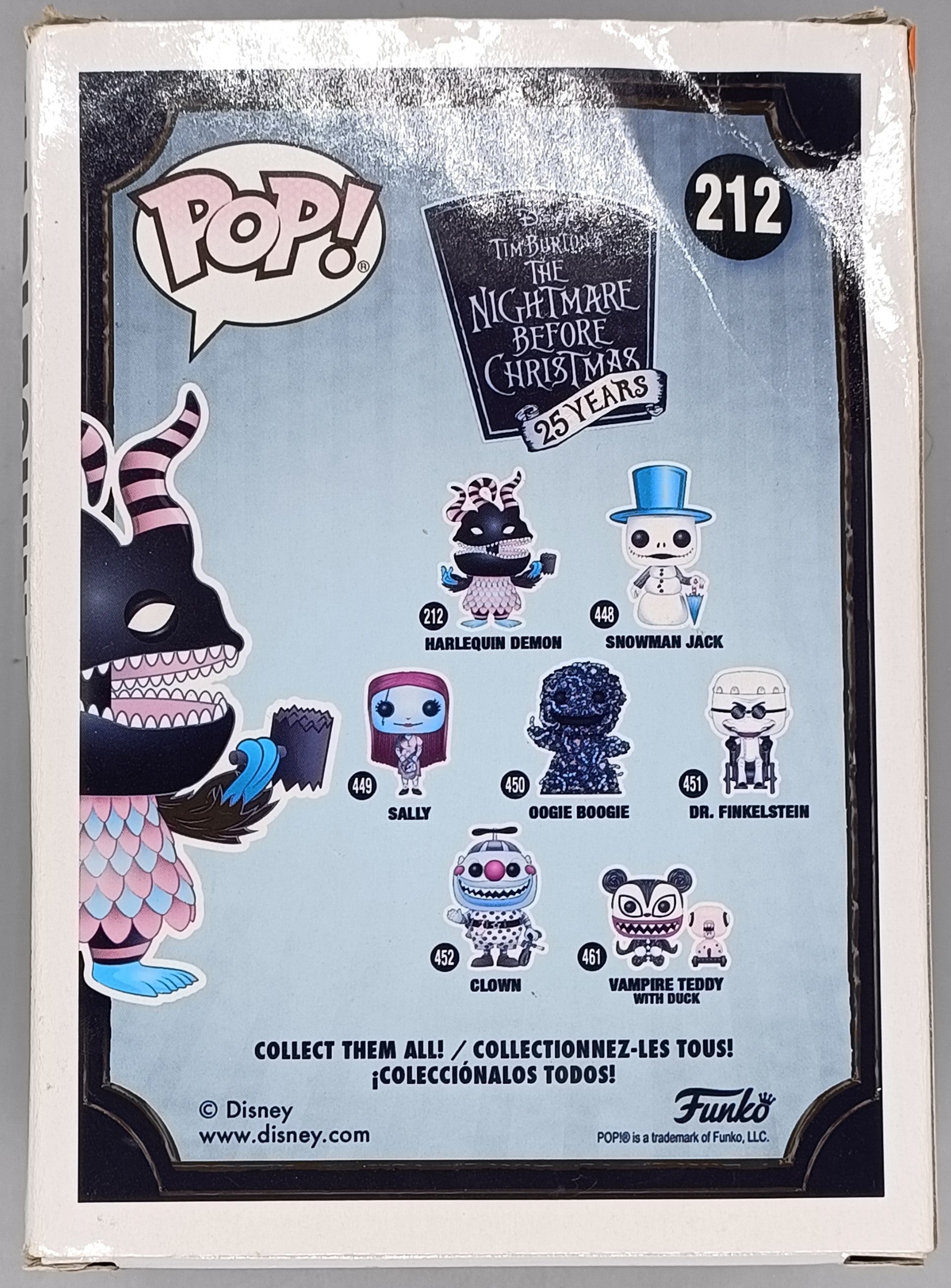 212 Harlequin Demon Disney Nightmare Before Christmas Funko POP (Box Damage)