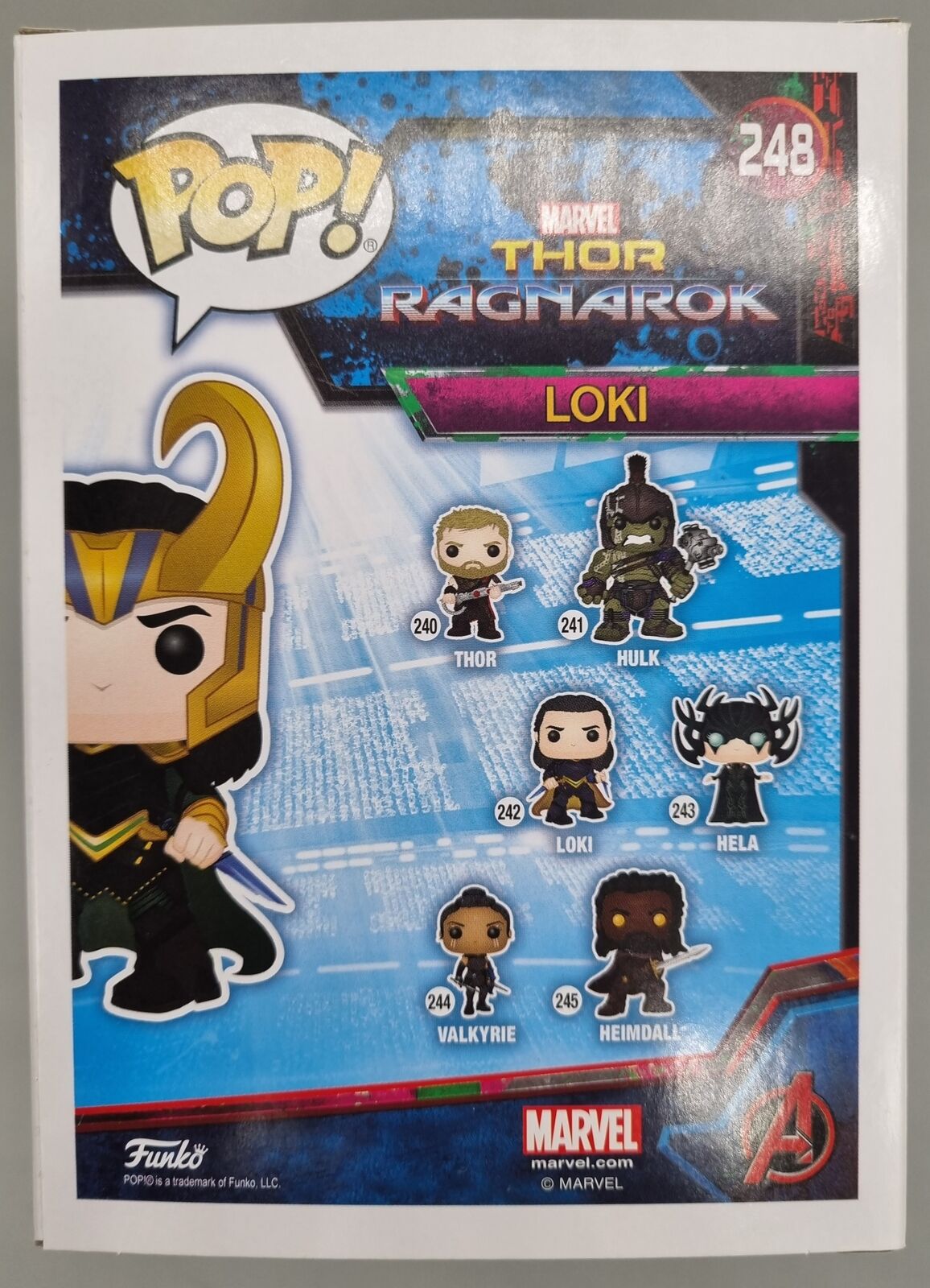 248 Loki (Helmet) Marvel Collector Corps Exc Thor Ragnarok Funko POP