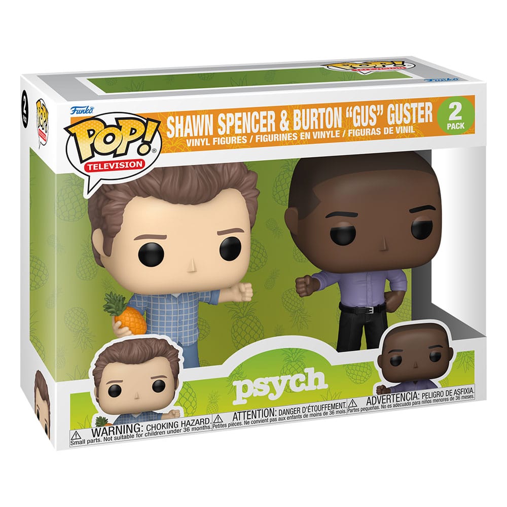 2 Pack Shawn Spencer & Burton "Gus" Guster - Psych Funko POP - Brand New