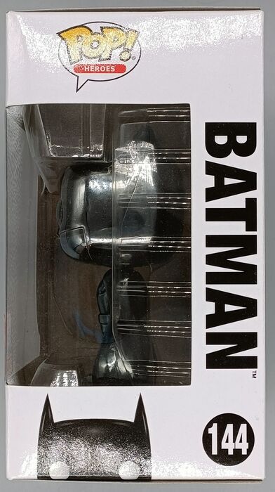144 Batman (Black) Chrome - DC - 2017 Con Exc Funko POP