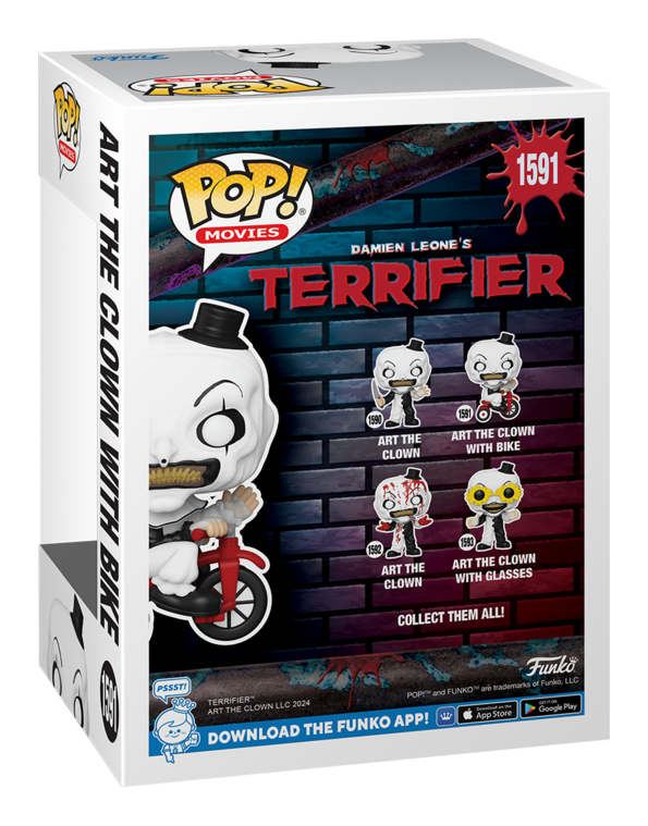1591 Art the Clown with Bike - Terrifier - Horror - Funko POP - Brand New