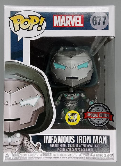 677 Infamous Iron Man - Glow - Marvel - 30-000pc LE Funko POP
