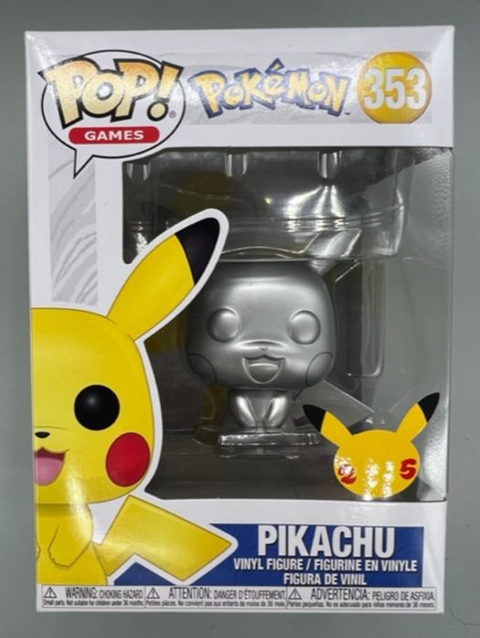 353 Pikachu (Silver) - Metallic - Pokemon - Box Damaged Funko POP