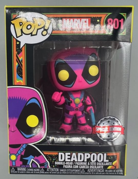 801 Deadpool (Blacklight) - Marvel Funko POP Funko