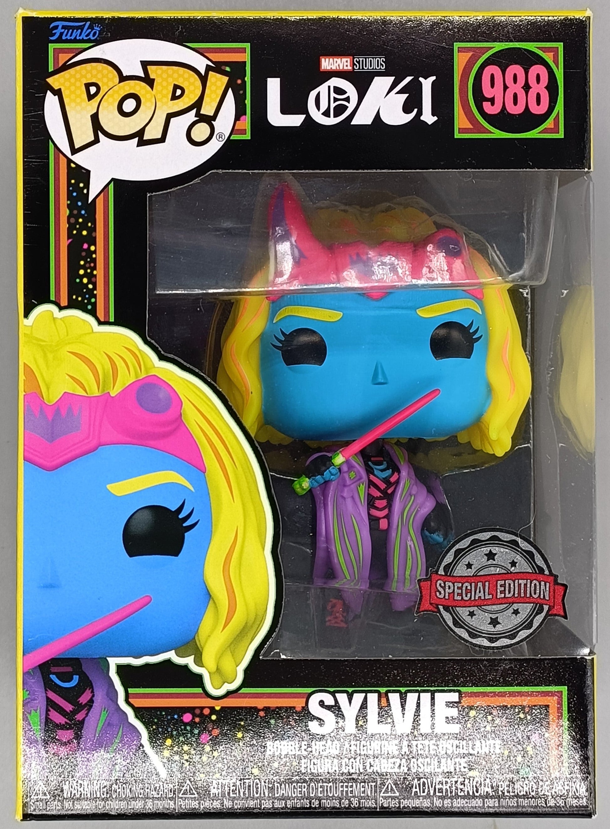 988 Sylvie Blacklight - Marvel Loki - Box Damaged Funko POP