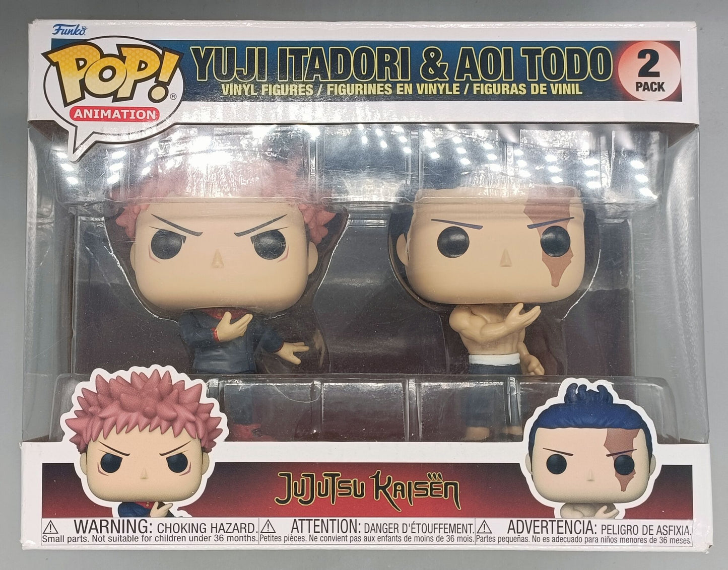 [2 Pack] Yuji Itadori & Aoi - Jujutsu Kaisen Funko POP Box Damaged