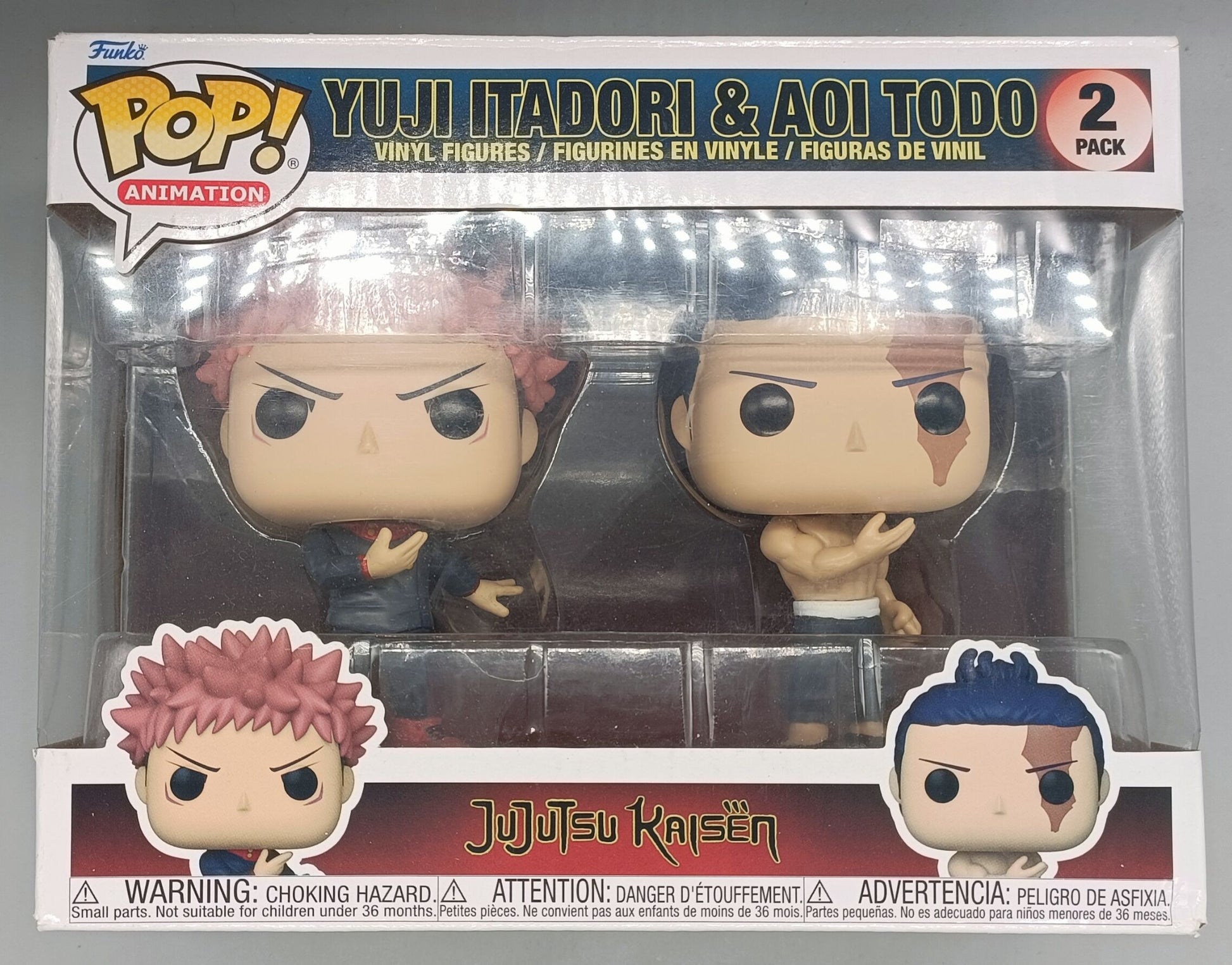 [2 Pack] Yuji Itadori & Aoi - Jujutsu Kaisen Funko POP Box Damaged