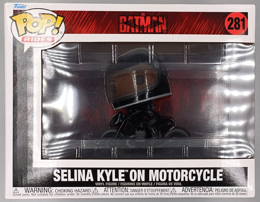 281 Selina Kyle on Motorcycle Rides - DC The Batman- Funko POP - Box Damaged Funko
