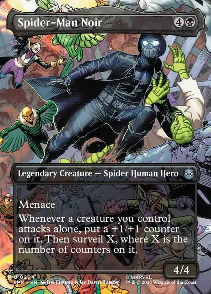 204 - Spider-Man Noir - Marvel's Spider-Man - Foil - Magic: The Gathering Card