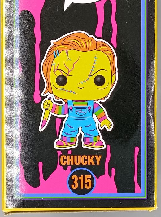 315 Chucky - Blacklight - Bride of Chucky - Horror Box Damaged Funko POP