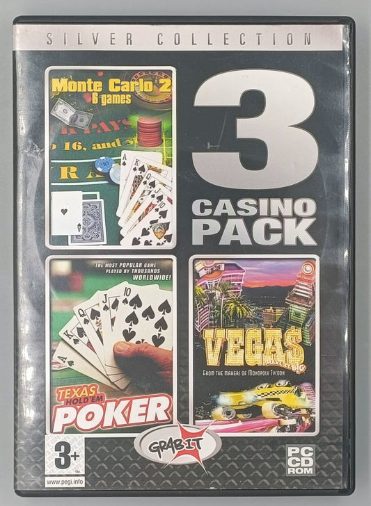 3 Casino Pack Silver Collection PC CD/DVD