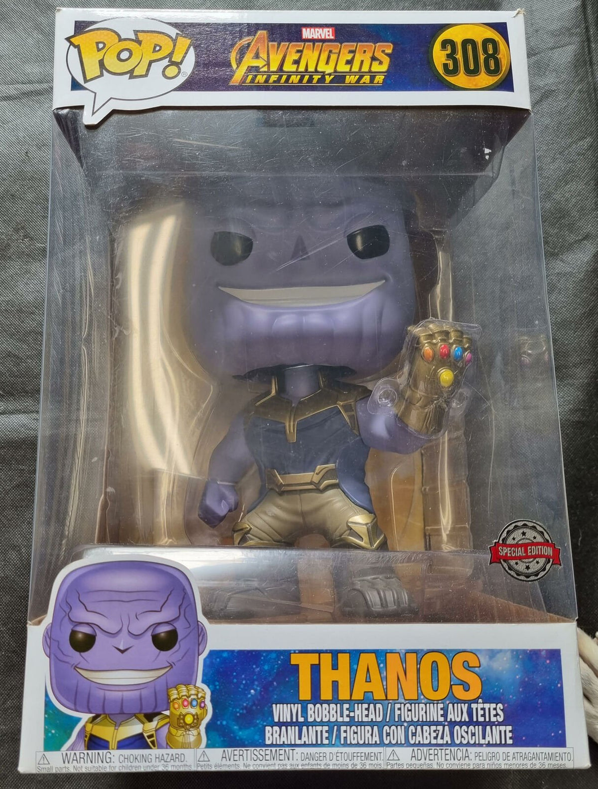 308 Thanos 10 Inch Marvel Avengers Infinity War Box Damaged Funko POP Funko