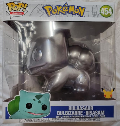 454 Bulbasaur (Silver) - 10 Inch Metallic - Pokemon Funko POP