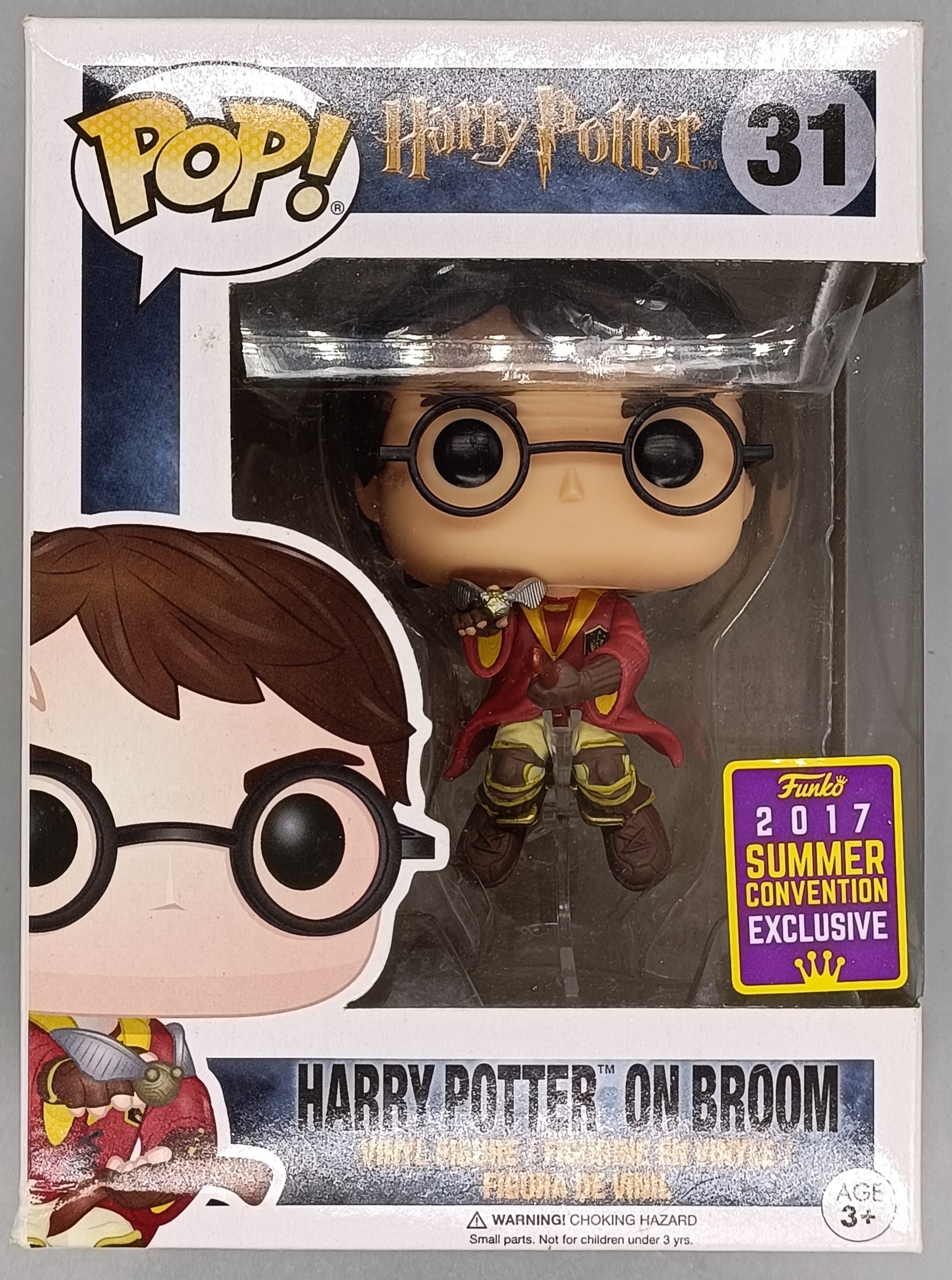 #31 Harry Potter on Broom  Harry Potter  2017 Con Funko POP (Box Damage)