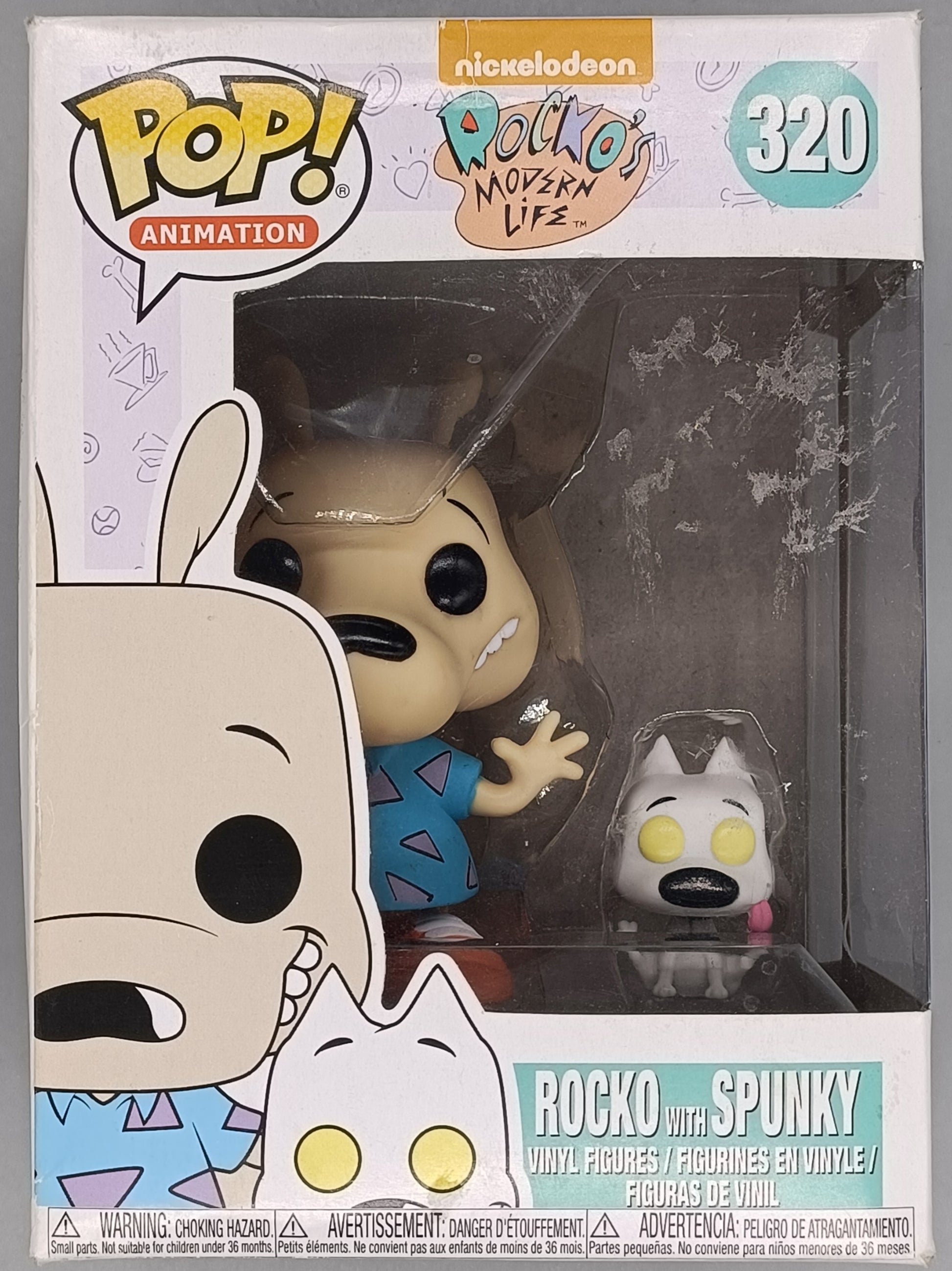 320 Rocko with Spunky -Nickelodeon Rocko's Modern Life Funko POP Box Damaged
