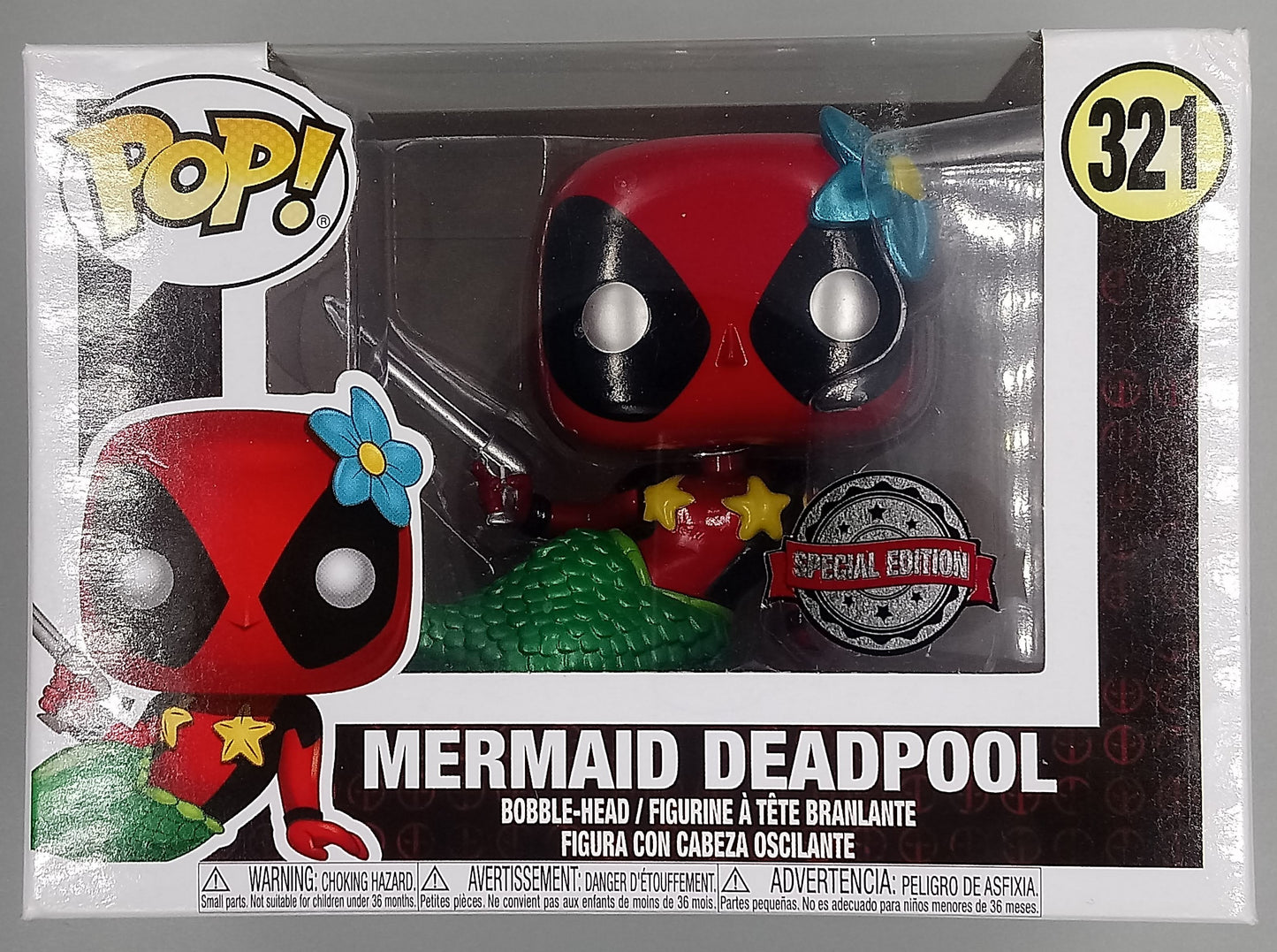 321 Mermaid Deadpool - Marvel - Exclusive Funko POP (Box Damage)