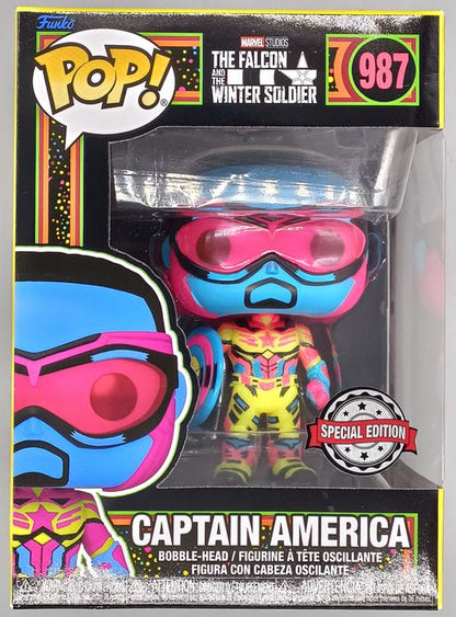 987 Captain America Blacklight Marvel Falcon & The Winter Soldier Funko POP